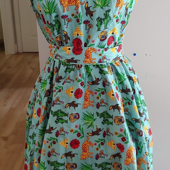 Jaguar Cactus Fit and Flare Dress - Picture 2 of 7